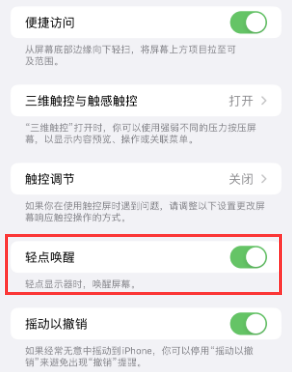 汉台苹果授权维修站分享iPhone轻点无法唤醒怎么办 