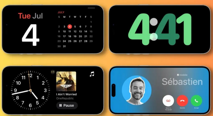 汉台苹果手机维修分享iOS17横屏充电待机显示有什么好处 